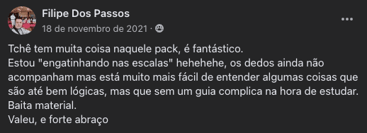 Relato real de aluno do curso, print 3