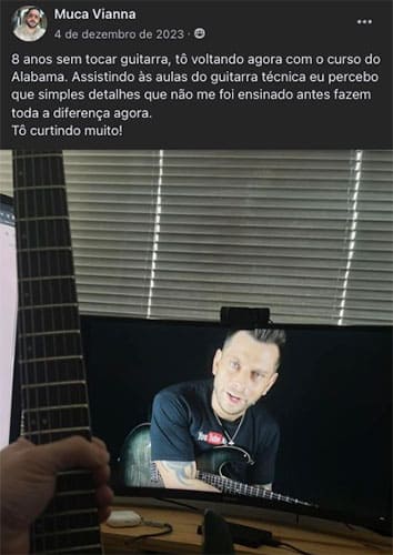 Relato real de aluno do curso, print 5