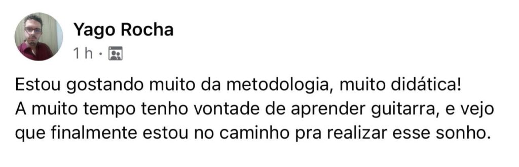 Relato real de aluno do curso, print 10
